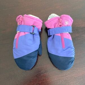 Swiss Tech Pink and Blue Kids' Mittens